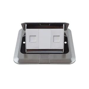 Meilleures ventes Foire de Canton 2024 Prise de sol en acier inoxydable <span class=keywords><strong>Pop</strong></span>-Up auto-mise à la terre RJ45 Cat6a Data CE USB 2A+1C IP40 1,5m - Product Image 1