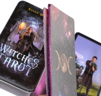 Jeu de cartes de tarot personnalisées avec impression sur mesure, 78 cartes de tarot violettes dorées dans une boîte, Mystères du Tarot