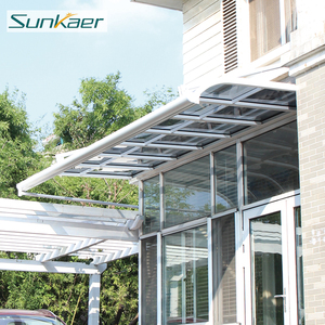 Livraison rapide UV bloqué balcon housse <span class=keywords><strong>de</strong></span> pluie <span class=keywords><strong>toit</strong></span> polycarbonate polycarbonate pluie hangar auvent porte d'entrée auvent - Product Image 3