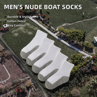 Chaussettes bateau nues respirantes d'automne pour hommes Vente en gros directe d'usine Polyester Coton avec logo Body Design avec blocage des couleurs pour le printemps et l'été