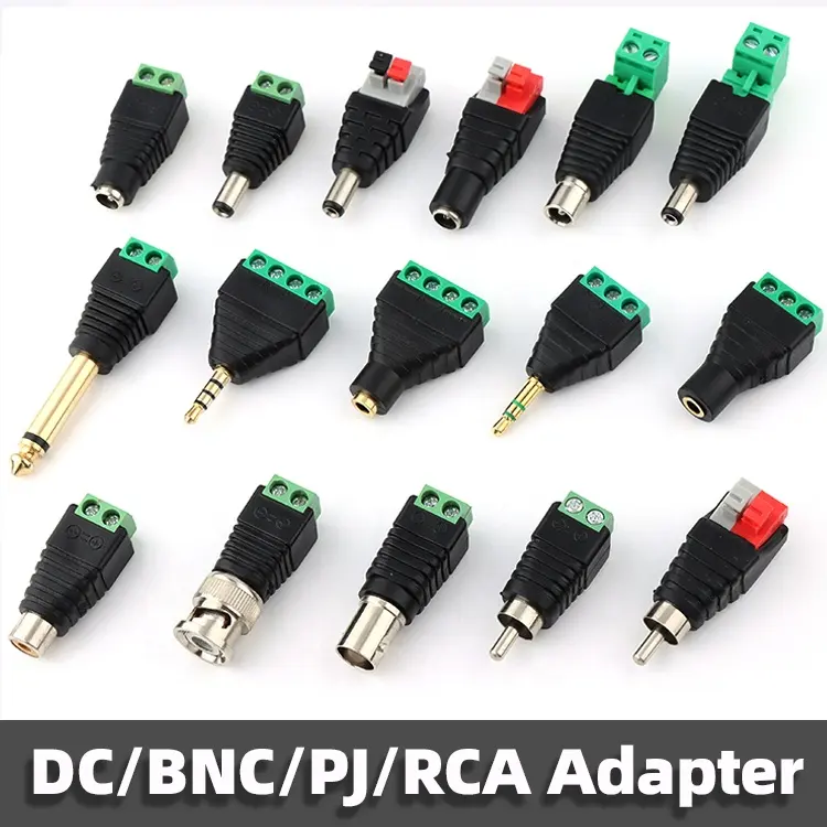 12V Male 2.1mm DC Power männlichen Plug Jack zu schraube terminal block adapter DC männlich-weibliche Adapter Connector cctv dc buchsen