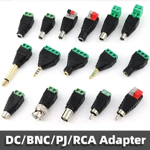 Male Plug Connector 12V Male 2.1mm DC Power Male Plug Jack To Screw Terminal Block Adapter DC Male Female Adapter Connector Cctv Dc Jacks