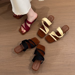 Tendance mode estivale : Sandales coréennes pour femmes à bout ouvert, à lacets et à brides, avec fermeture facile à enfiler, résistantes à l'usure - Product Image 4