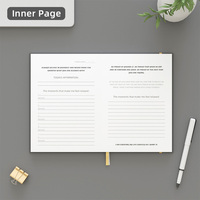 Journal de bien-être guidé à couverture rigide en lin avec impression personnalisée