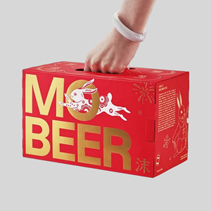 Scatola di Imballaggio in Carta Kraft Rivestita Personalizzata con Logo per Lattine di Birra 4/6/8/12 Confezioni - Product Image 1