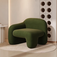 Fauteuil de réception inclinable écologique, design moderne vert, forme spéciale pour salon, coin salon, balcon, chambre à coucher