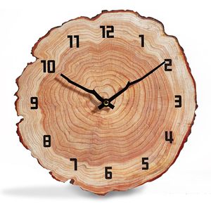 YRUDMBIN orologio da parete in legno rustico da 12 pollici silenzioso a batteria numeri decorazioni per la casa per la cucina bagno camera da letto soggiorno - Product Image 4