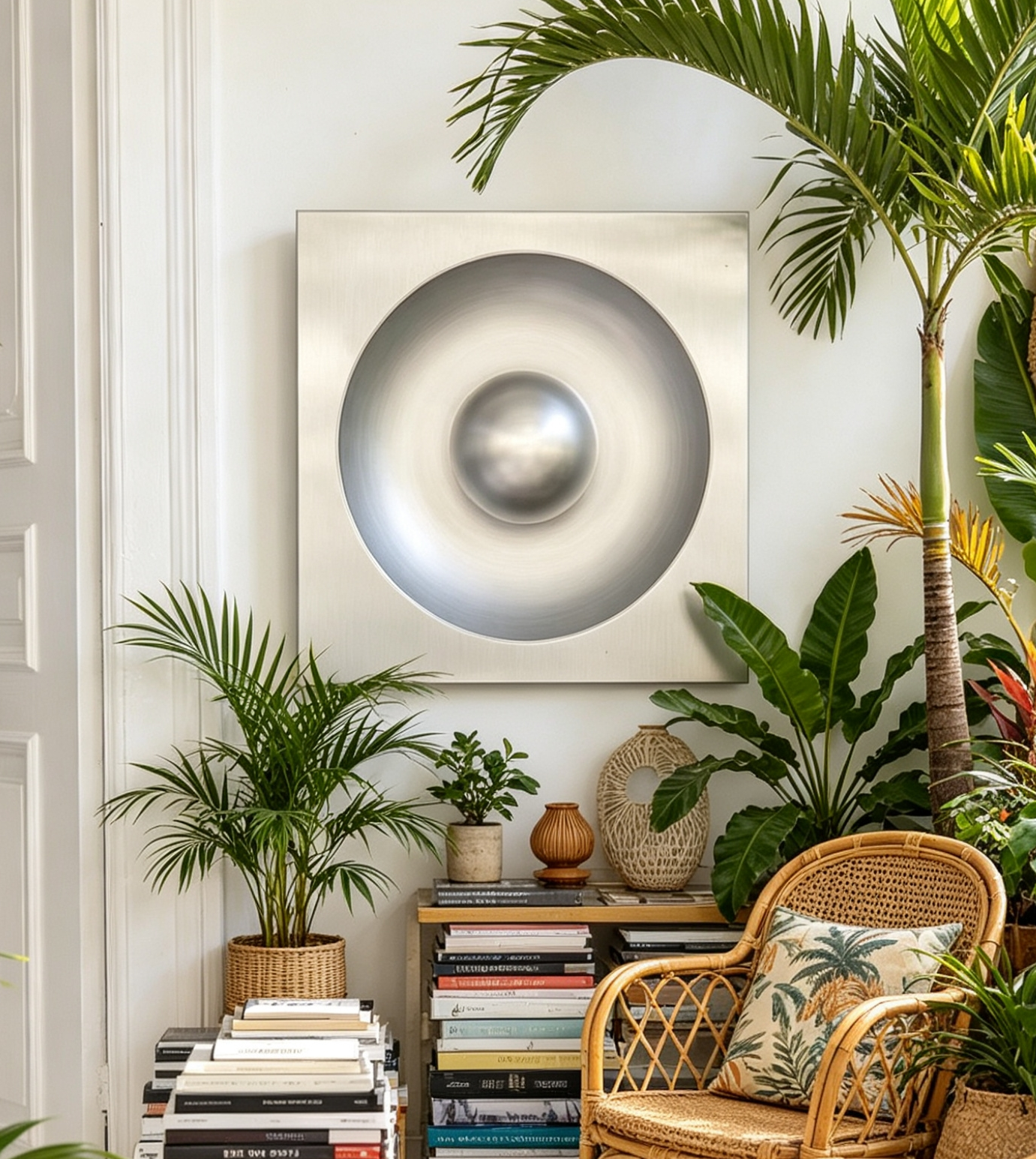 Art Deco Brushed Aluminum Round Wall Lamp LED Sconce for Living Room Bedroom Wall Lamp · image 1