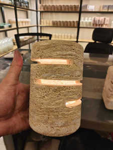 Nouvelle <span class=keywords><strong>lampe</strong></span> de table en marbre LED avec commande tactile moderne, style pierre de grotte, lumière blanc chaud, alimentée par batterie pour usage intérieur - Product Image 1