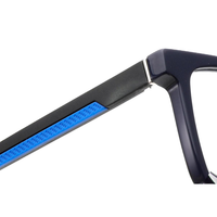 BONA Lunettes unisexes avec jambes en caoutchouc Lunettes optiques rectangulaires en acétate pour la mode