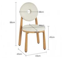 Chaise de salle à manger en bois et laine d'agneau, design moderne, assise moelleuse, pour salon et hôtel, par DISHI Home Furniture