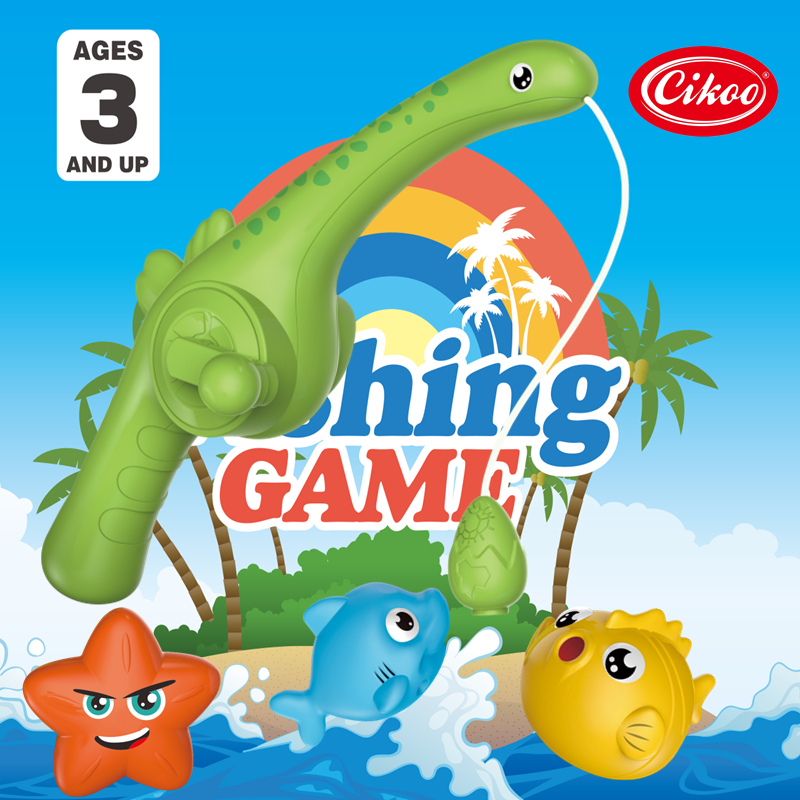 Water Play Dinosaur Fishing Children's Indoor Fishing Toys Simple Educational Fun Fishing Toy Set