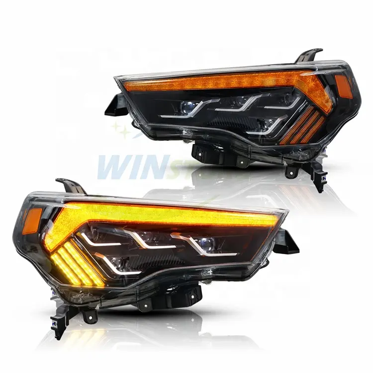 ขายร้อนอะไหล่รถยนต์ไฟหน้าสําหรับToyota A 4Runner 2014-2020 พร้อมLED High Beamไฟต่ําโคมไฟRUN-A001