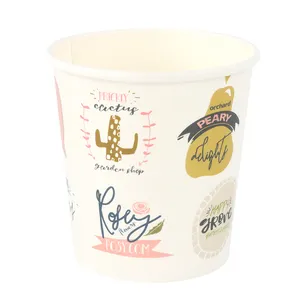 Biologisch abbaubarer kunden spezifischer Druck 8oz 12oz 16 Oz 32 Oz Kraft papier Hot Soup Cup Bowl Food Cup