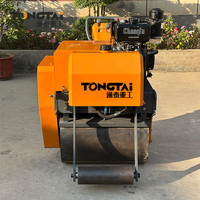 Rouleau vibratoire à tambour unique TONGTAI TT-DL600 - Moteur et pompe haute performance de 4 kW, mini compacteur de sol