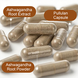 Cápsulas de Ashwagandha OEM ODM con Hierro que Apoyan el Equilibrio Metabólico y la Regulación de la Energía, Cápsulas de Ashwagandha con Pimienta Negra - Product Image 3