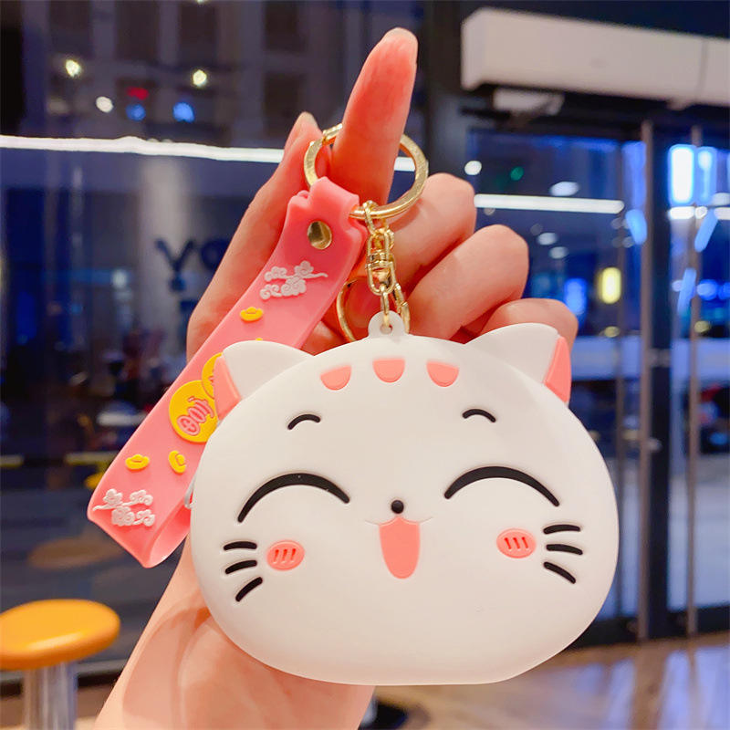 Porte-Monnaie Chat Fortune-Blanc