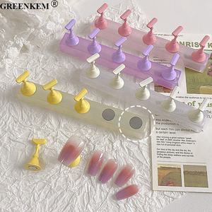 Nueva resina de color gelatina Base larga Pantalla de uñas cristal diamante estante de exhibición de uñas soporte de práctica de uñas - Product Image 4