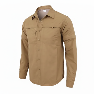 Chemise Safari Homme Manches Courtes | Chemise Safari Classique avec Poches | Chemise Safari Légère pour Voyage - Product Image 1
