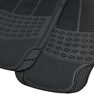 Tapis antidérapant en PVC noir TPE, haute résistance, 4 pièces, tapis de sol avant et arrière pour voitures, SUV, fourgonnettes - Product Image 2