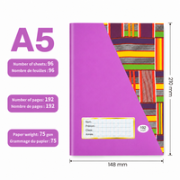 Cahier d'exercices scolaire ODM Kenya, agrafé, pages intérieures personnalisées, couverture en carton blanc, usine de cahiers d'exercices scolaires