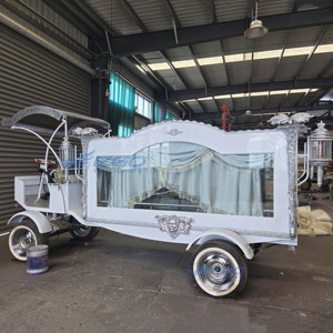 Venta al por mayor de fábrica: Carroza fúnebre eléctrica de lujo plateada, remolque para carroza fúnebre, vehículo para servicios funerarios en venta - Product Image 4