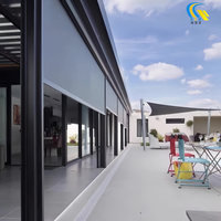 Pare-soleil électrique intelligent pour balcon ouvert, volet roulant coupe-vent pour salle de soleil extérieure, anti-pluie, levage vertical, conception de la poussière.