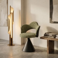 Nouveau fauteuil pivotant moderne et minimaliste en forme de nuage, imprimé floral, en métal, multifonctionnel, confortable, pour chambre à coucher ou dressing