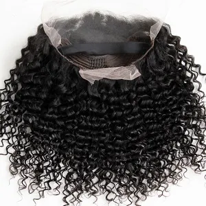MONA HAIR Peluca rizada de densidad 200 al por mayor 13x4 pelucas de cabello humano brasileño virgen transparente frente de encaje