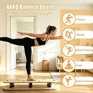 Wooden Fitness Balance Board With Springs For Core Training Yoga Home Use - Product Image 4