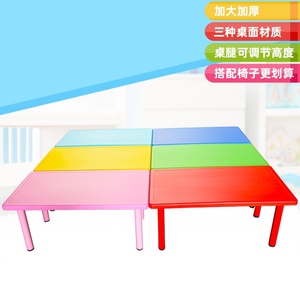 Plastic Kindergarten School <b>Desks</b> and Chairs Set for Children's Writing Area-Durable Commercial Use - Product Image 1