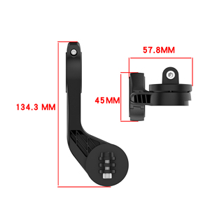 Support de vélo 2 en 1 pour ordinateur de vélo, support de vélo pour <span class=keywords><strong>Garmin</strong></span> <span class=keywords><strong>Edge</strong></span> Varia, support de chronomètre, accessoires - Product Image 2