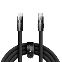 Cable de Carga Rápida 5A de 240W, Edición Especial Samurai, Negro, Resistente, con Cable de Silicona Ultra Grueso, Tipo-C, 2025