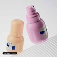Bouteilles de sérum en PETG arrondies de 80 et 100 ml avec bouchon pompe en PP, pots cosmétiques en plastique vides rechargeables pour lotion pour le visage, tonique, brume