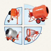Bétonnière portable, mélangeur de ciment, bétonnière à essence et électrique pour la construction