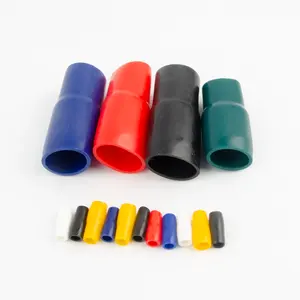 Silicone Cap Pvc Soft Sheath Rubber End Caps Cover Black Sleeve Seals Cable Wire 3mm 4mm 5mm 6mm 8mm 10mm 12MM Plastic Thread