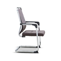 Meilleure Vente Chaise de Salle d'Attente Rembourrée en Tissu PU, Fauteuil de Bureau Visiteur Réception pour Conférence Sans Roues