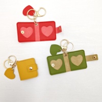 YY Mini album porte-clés mignon pour amoureux, pendentif photo créatif en cuir PU pour sac à main, cadeaux délicats avec étiquette cœur adorable