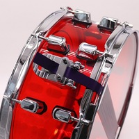 Cozy Portable Multi-color Percussion 14 X 5.5 Acrylic Snare Drum with Double Oil Drum Heads Professional