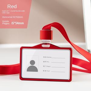 ขายส่งแนวนอนอลูมิเนียมอัลลอยด์ผู้ถือบัตร IC ป้ายชื่อโลหะทํางานผู้ถือบัตรประจําตัวที่มีหน้าต่าง ID - Product Image 3