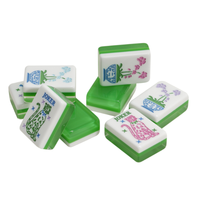 Ensemble de Mahjong de luxe moderne en acrylique de couleur vert émeraude, 160 pièces, personnalisable, multicouche