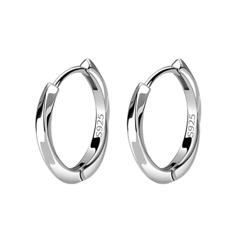pendiente fashion S925 silver pin earring studs men's premium earrings niche design jewelry hoop earrings for men and women