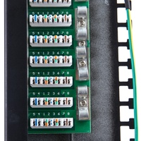 Kualitas Tinggi EST-P5324S-C6 FTP 1U 24 Port Panel Patch Jaringan CAT 6 Krone Panel Patch untuk Kabinet Jaringan