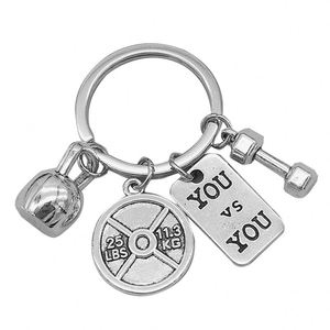 Sports Strength Dumbbell Barbell <b>Kettlebell</b> Keychain Fitness Equipment Peripheral Keychain - Product Image 3