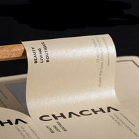 Etiquetas de Papel Perlado Premium para Botellas de Vino, con Diseño de Flor de Café en Relieve, Color Dorado, Blanco y Amarillo, Resistentes al Agua