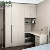Ensemble de meubles de chambre modulaires SLS : Armoire intégrée, bureau d'angle, bibliothèque, meuble de rangement en forme de L