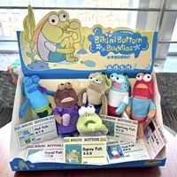 Cool Fish Dopey Working Dazed Limp Flat Fish Sardine Blind Box Plush Toys Keychain Bottom Yellow Sponge Blind Box Dolls