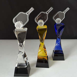 Trofeo de Cristal K9 Transparente de Diseño Personalizado, Trofeo de <span class=keywords><strong>Ping</strong></span> <span class=keywords><strong>Pong</strong></span> de Cristal Brillante con Base Resistente - Product Image 1