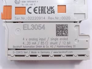 Nuevo y Original EL3054 Rev. Controlador de programación PLC de 20 entradas analógicas de 4 bits con terminación simple, en stock en almacén - Product Image 5