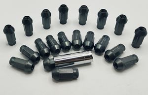 Couleur titane M12x1.5 50MM trou traversant écrou <span class=keywords><strong>de</strong></span> voiture pour Toyota Mitsubishi <span class=keywords><strong>Honda</strong></span> écrous <span class=keywords><strong>de</strong></span> <span class=keywords><strong>roue</strong></span> en alliage d'aluminium forgé - Product Image 3